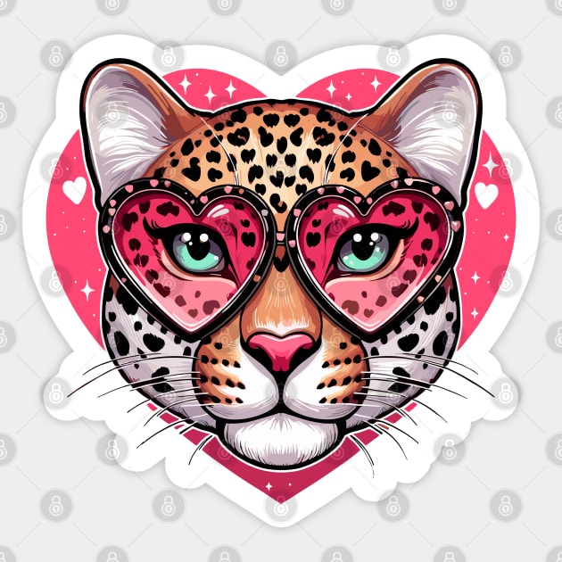 Leopard Sunglasses Sticker by JessArty